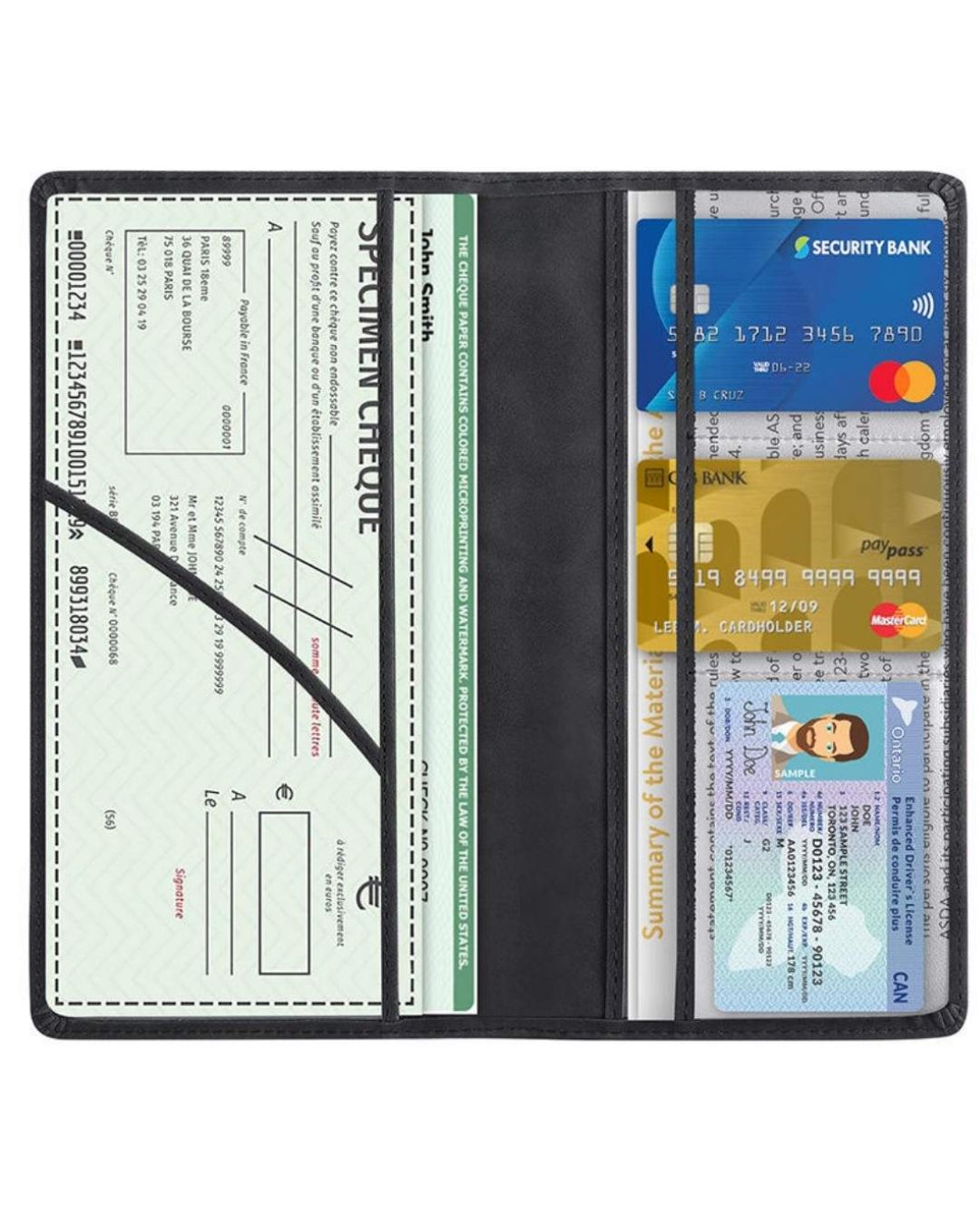 Prime Gadgetss Car Registration & Insurance Document Wallet – Black