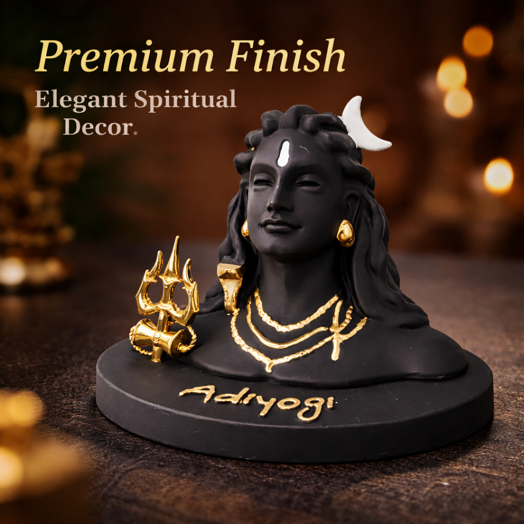 Prime Gadgets Adiyogi Shiva Idol with Trishul for Car Dashboard, Home & Office Decor